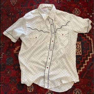 Vintage Wrangler Western Polka Dot XL